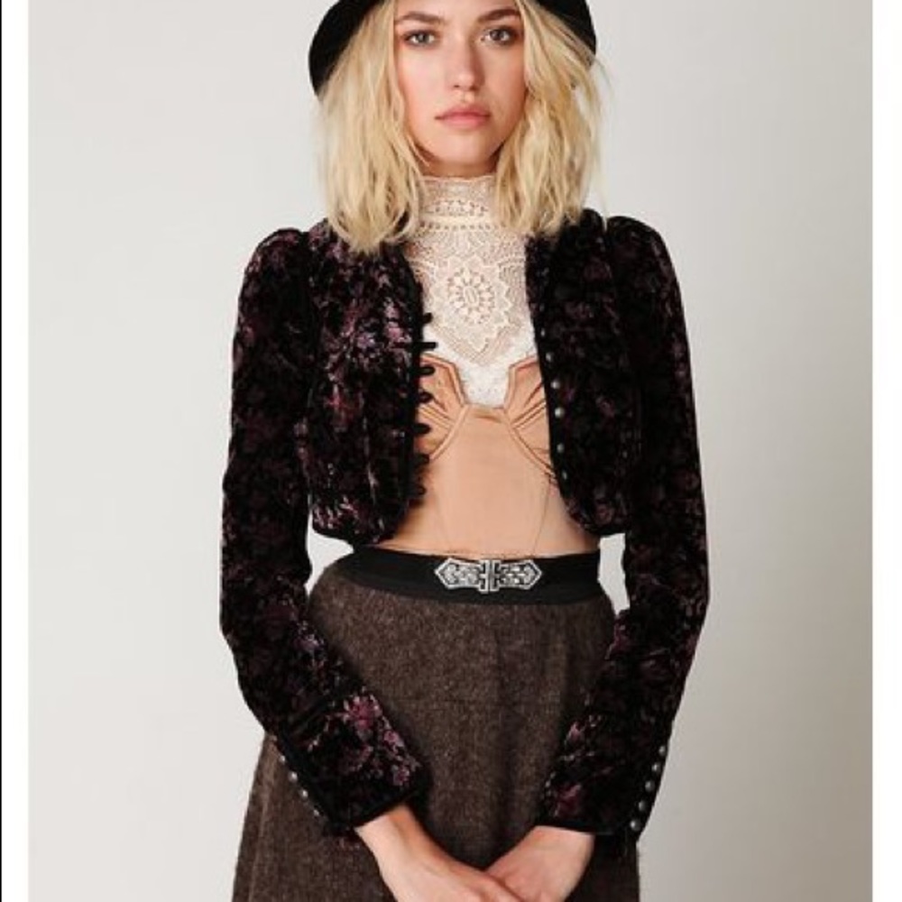 Free people velvet bolero jacket